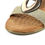 Thumbnail: Lunar Porto wedge sandal in black & gold