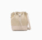 Cherry Paris Cinthia raffia and cream leather bucket bag front view