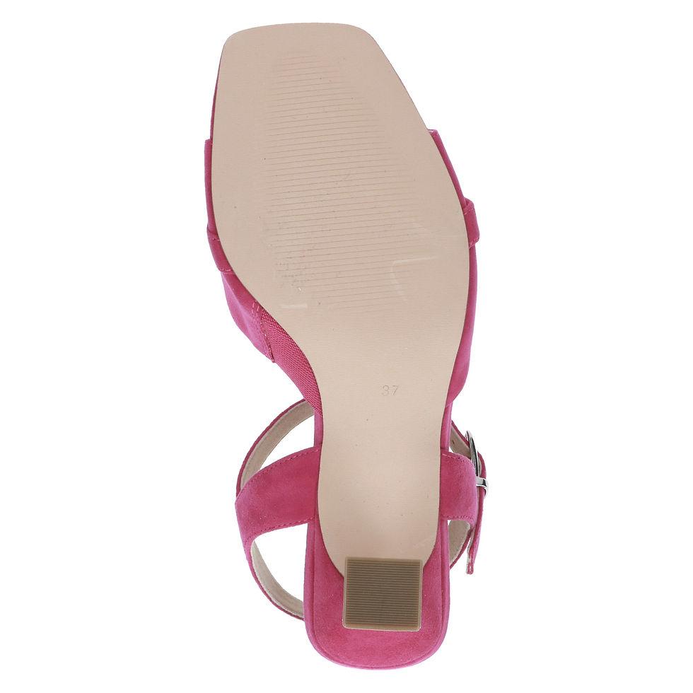 Thumbnail: CAPRICE BIRKIE HEELED SANDAL IN FUCHSIA SUEDE