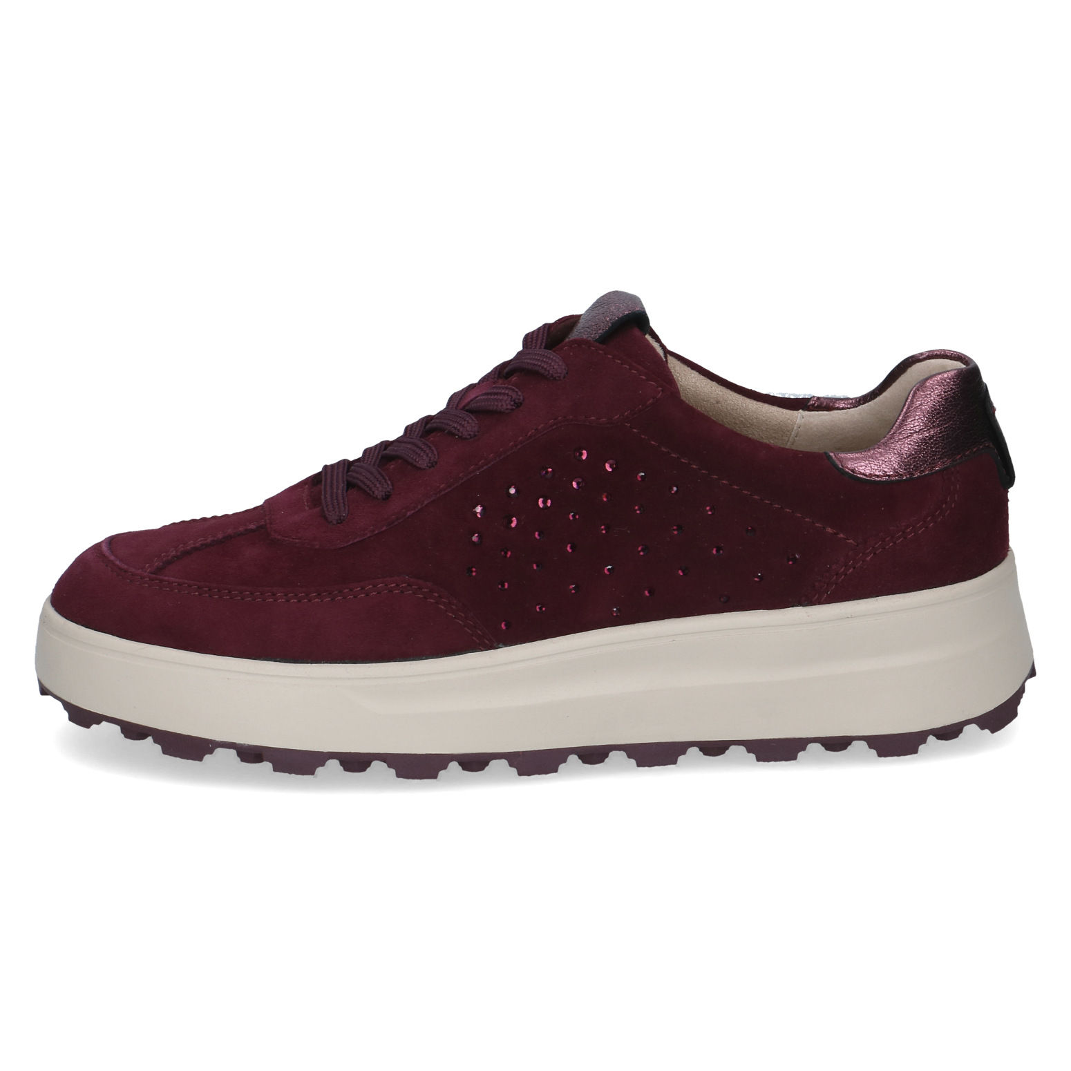 Caprice Fritzy sneaker in burgundy leather 23703-47-551