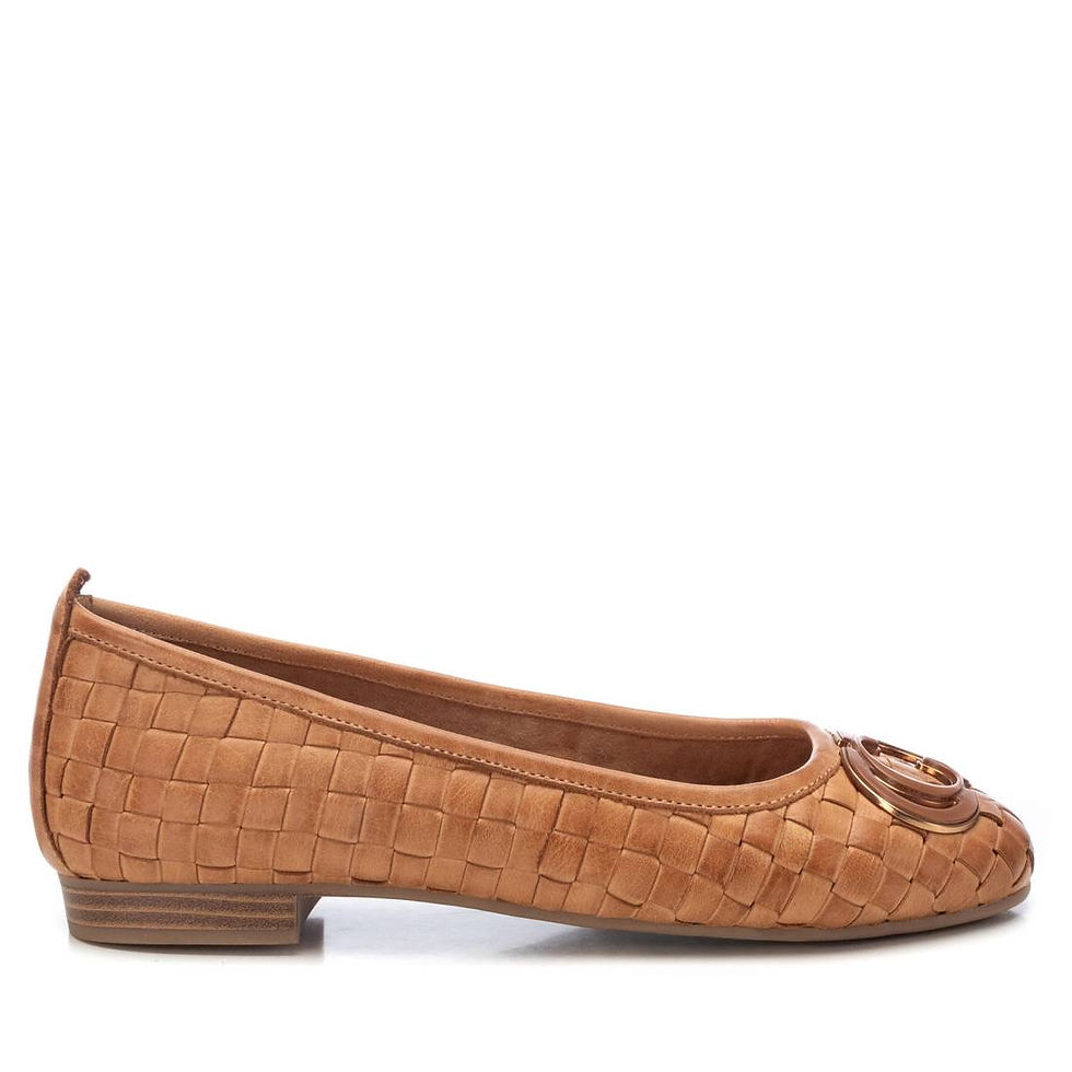 Thumbnail: Carmela Rochelle ballet pump in tan leather