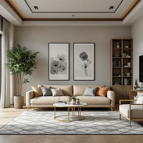     Cleaned and well-organized modern living room with fresh linens, polished surfaces, and a welcoming ambiance