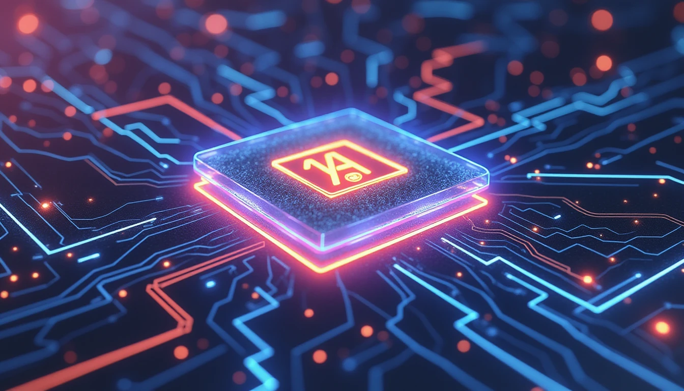 Futuristic AI fraud detection with glowing neural networks, neon shield icon for trust, and VAARHAFT’s scanner analyzing data.