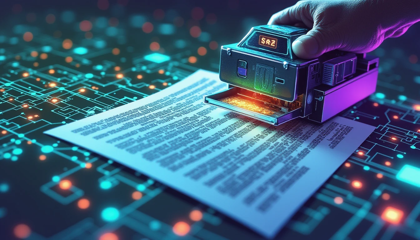 Abstract visualization of digital fraud detection in insurance, with neon nodes, circuits, holographic interface, and futuristic scanner.