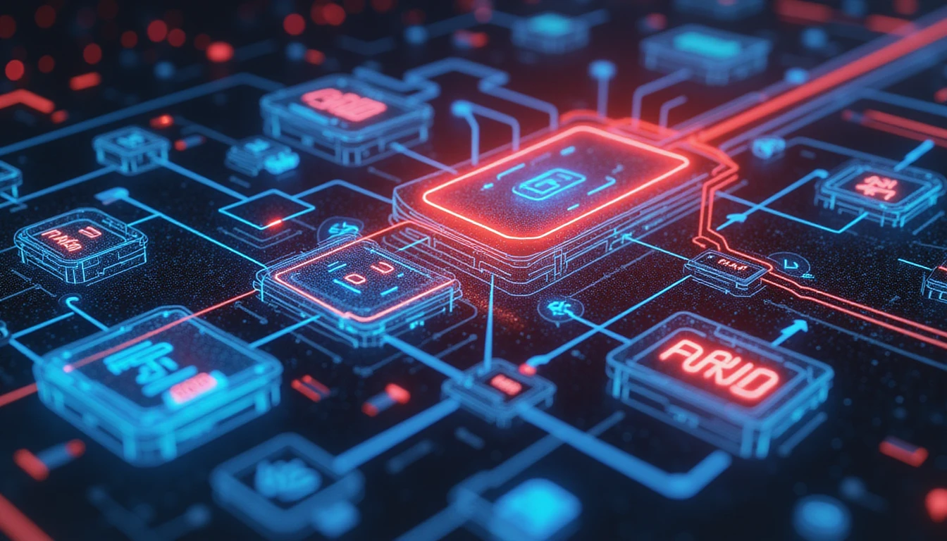 Futuristic visualization of DACH insurance innovation, highlighting AI, data analytics, fraud detection, and a glowing Fraud Scanner icon.