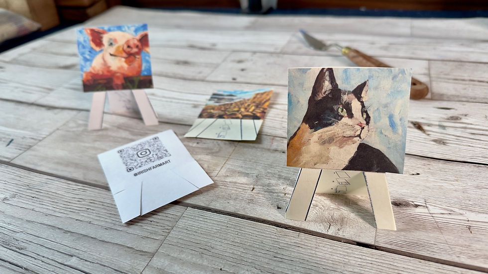 Easel Business cards handmade