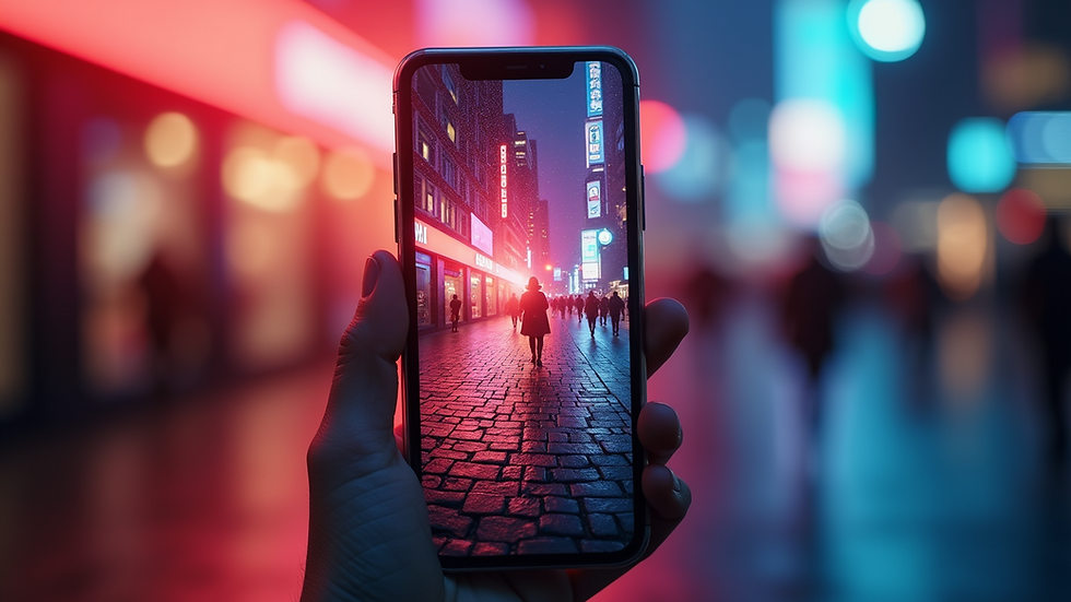 High angle view of a digital artwork created using an iPhone 17