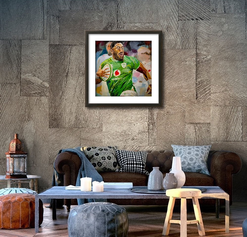Thumbnail: Bundee Aki - Irish Rugby Original Portrait