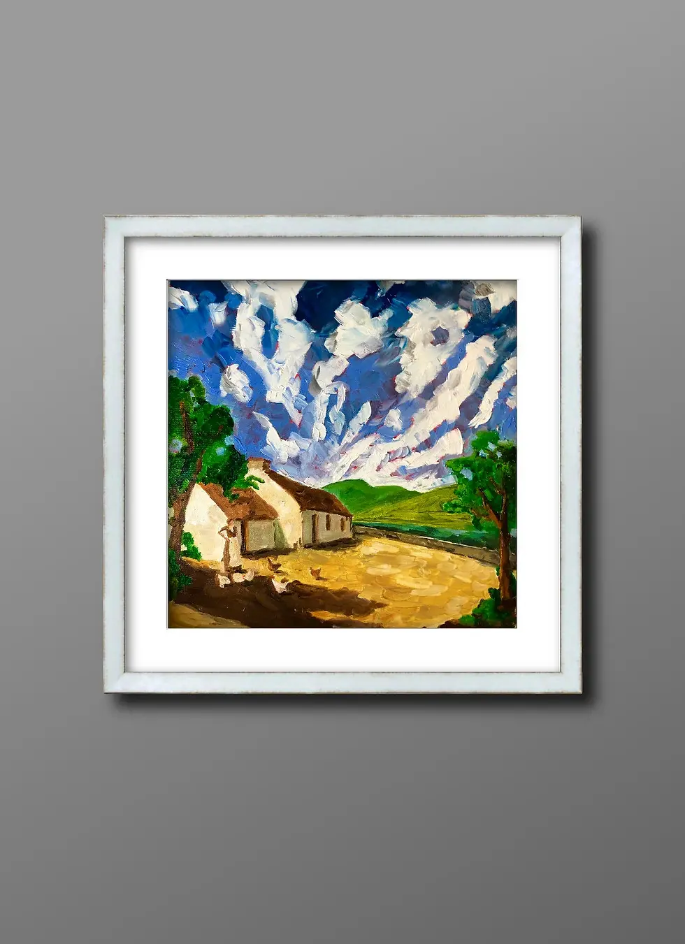 Thumbnail: Irish Farm Landscape Original Oil painting