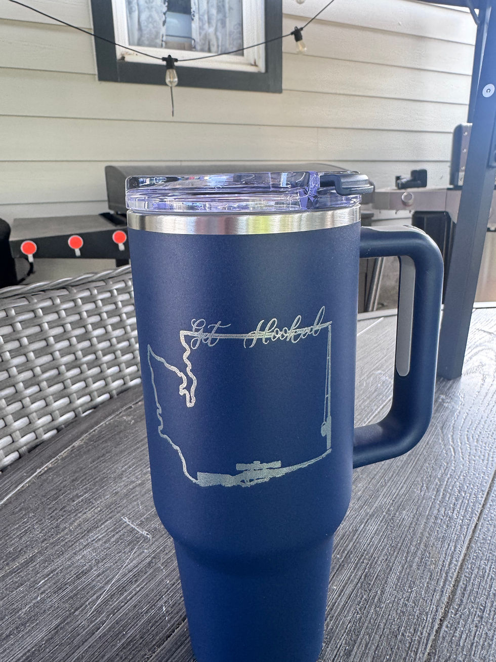 Thumbnail: Blue Get Hooked Washington 40 ounce tumbler