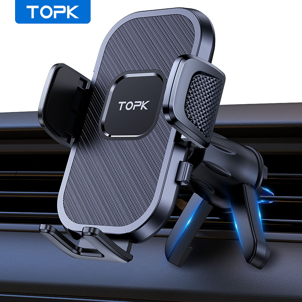 Thumbnail: TOPK Universal Car Phone Holder – 360° Rotatable Air Vent & Windscreen Mount