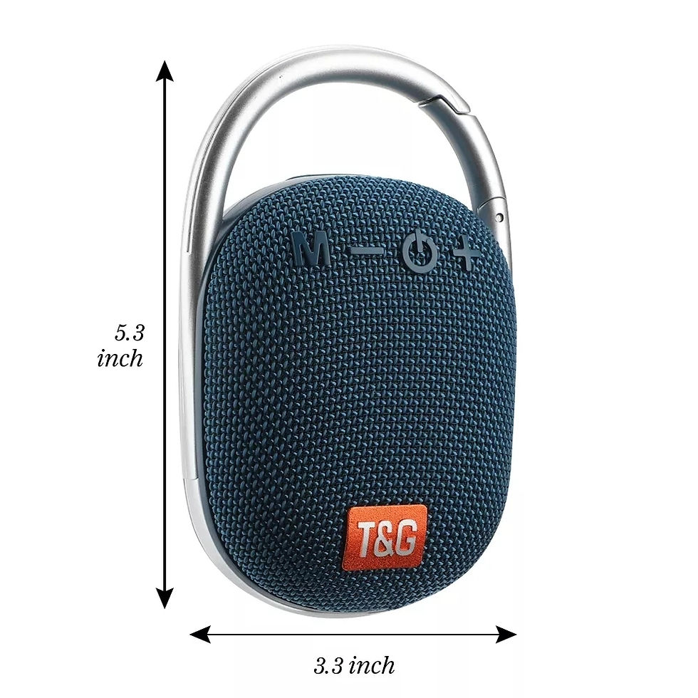 Thumbnail: Portable Bluetooth 5.3 Speaker with Integrated Carabiner & FM Radio