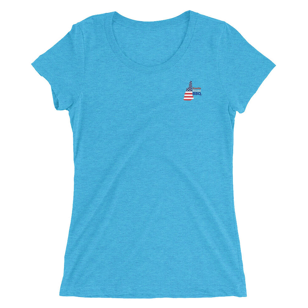 Thumbnail: Ladies' Granite State BBQ slim fit t-shirt (logo altered for light color shirts)