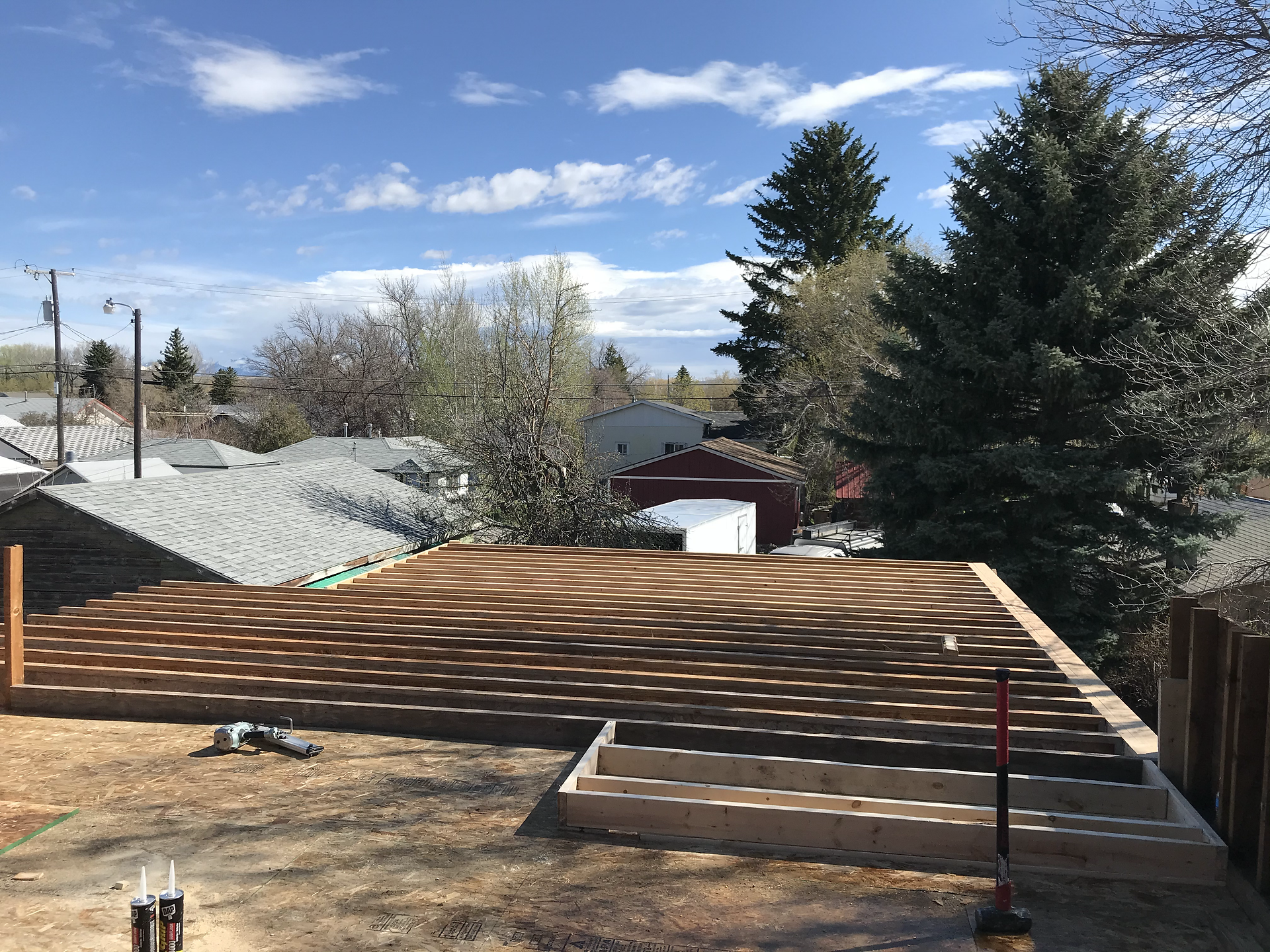 2nd floor framing in progress