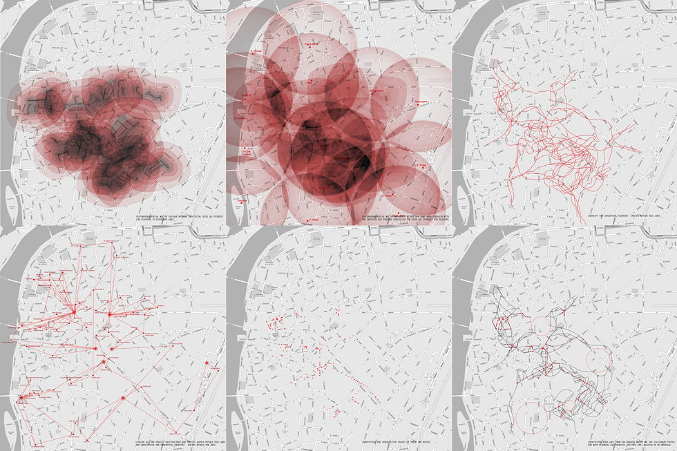 Mapping of Flaneur's Route Prague