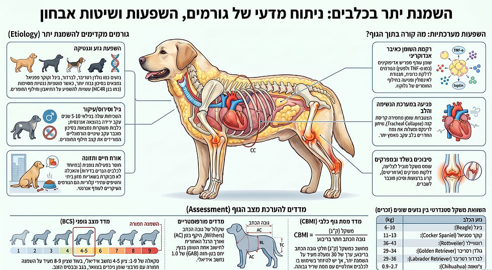 יותר מסתם 'קצת שומן': 5 גילויים מרעישים על המשקל של הכלב שלכם