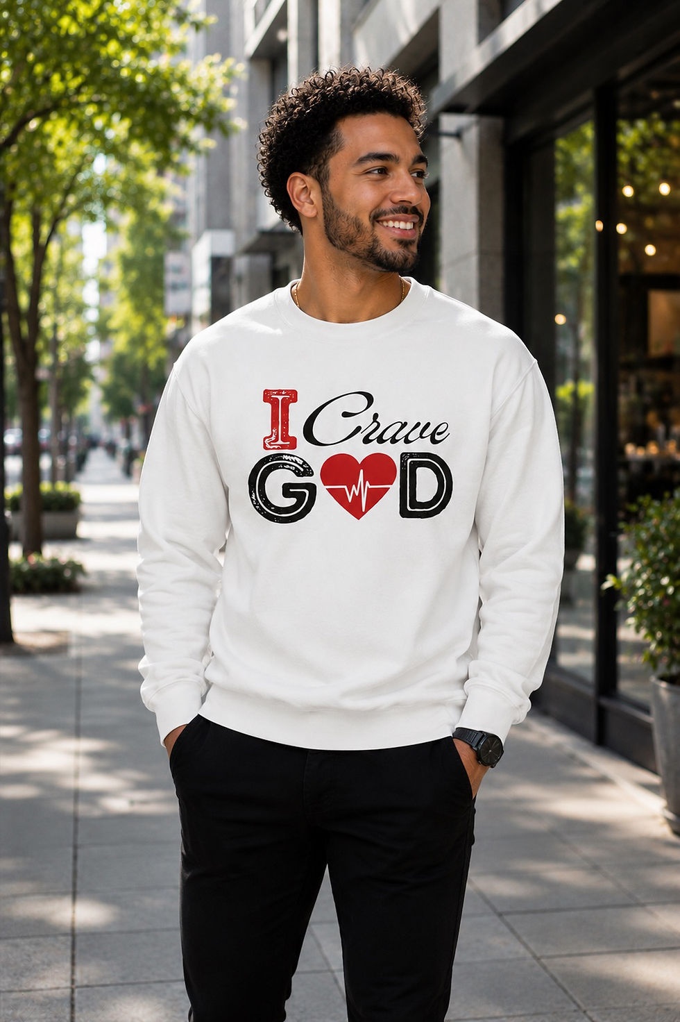 Thumbnail: Signature 2.0 I Crave God Heart Sweatshirt