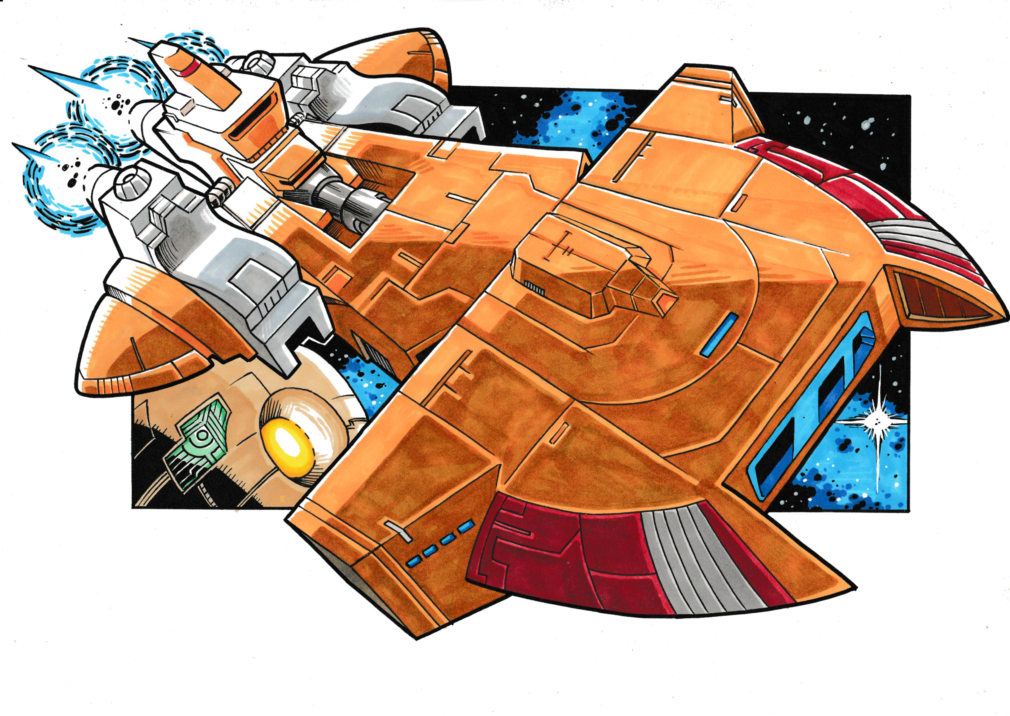 TF G1 Shuttle A4 print