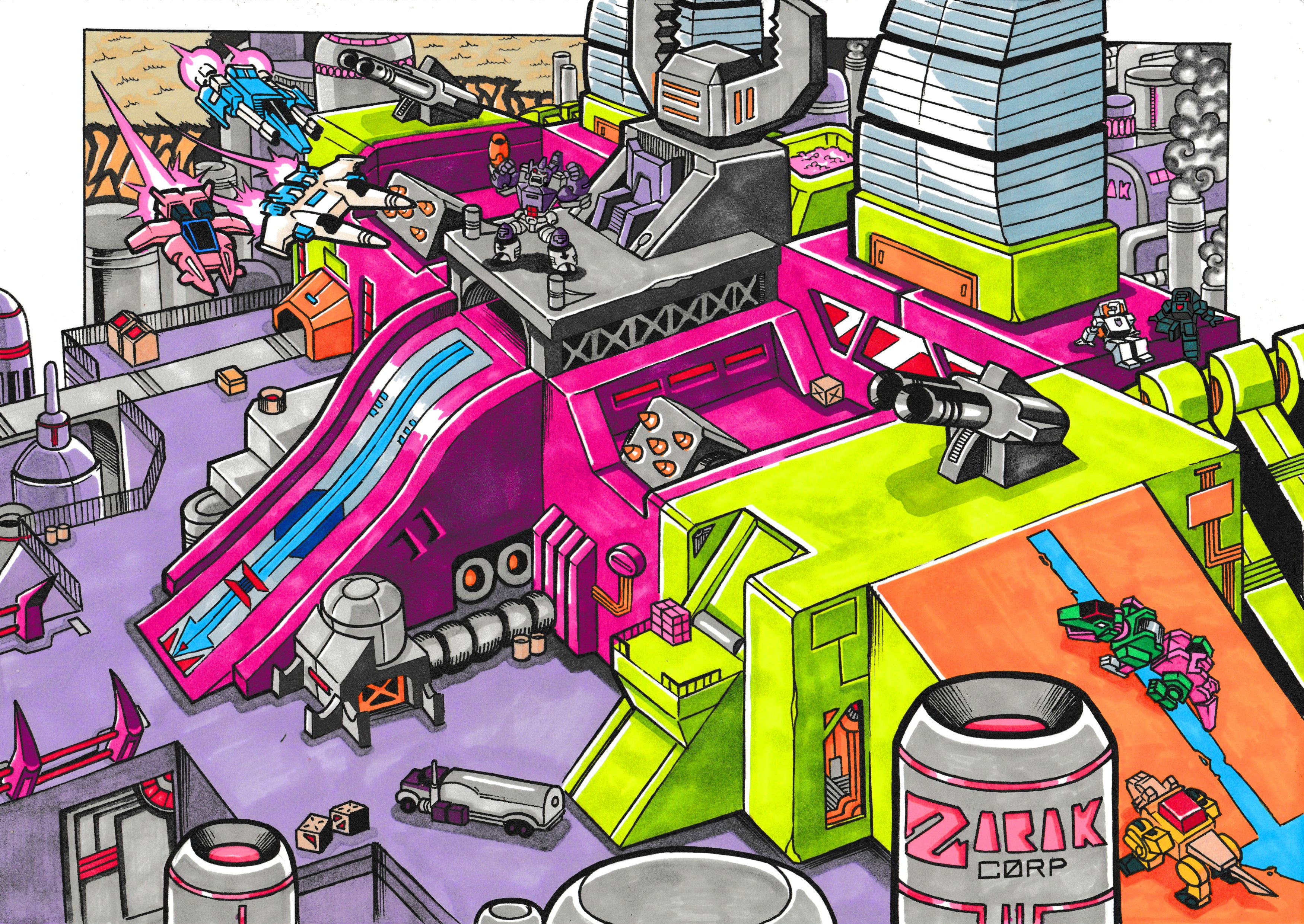 TF G1 Scorponok City A4 print