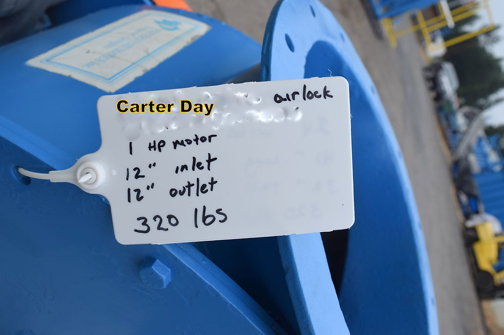 Thumbnail: 12 inch airlock, Carter Day AN12 CLH1, rubber tip rotary valve