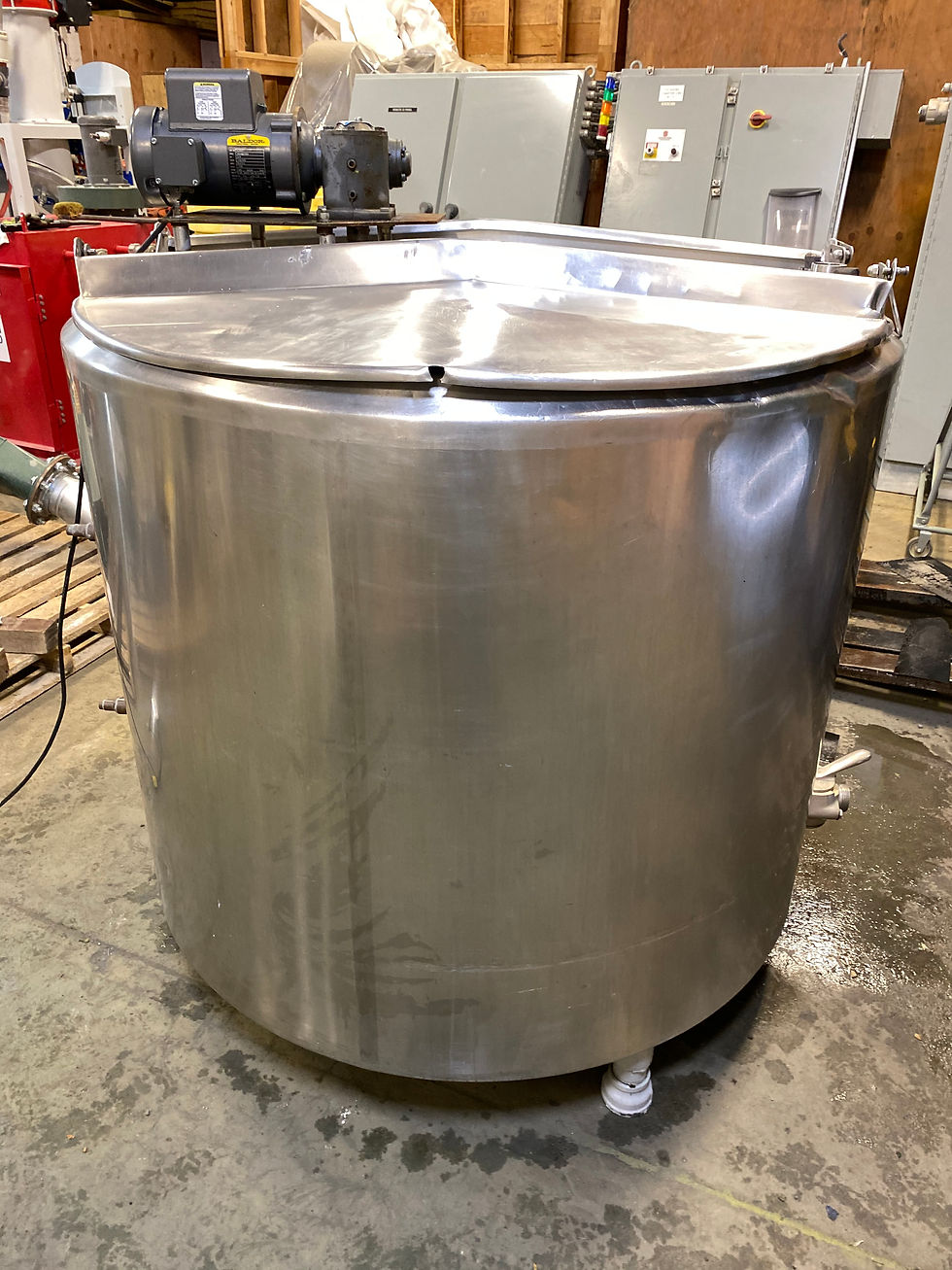 Thumbnail: 300-gallon stainless jacketed mixing kettle