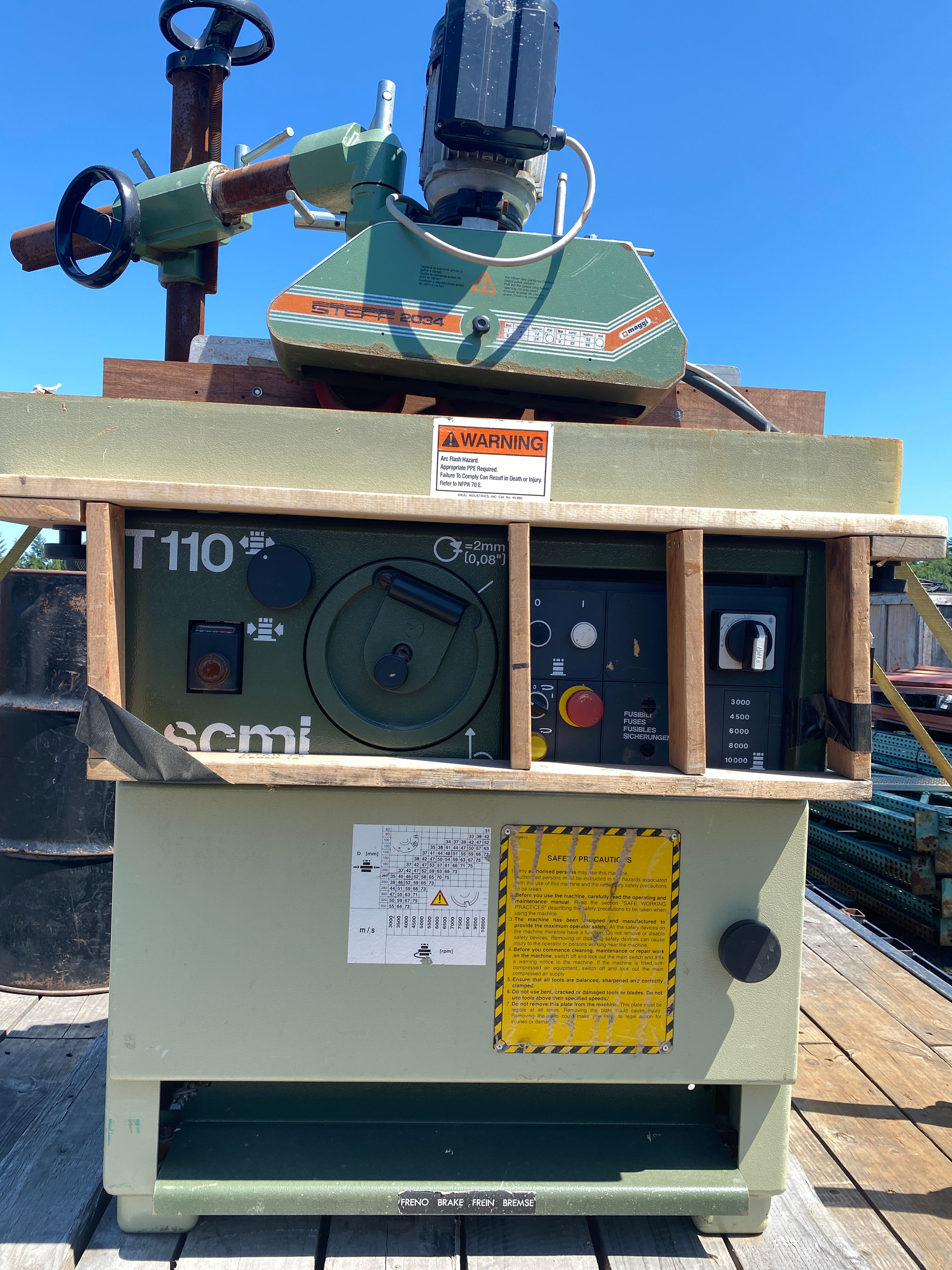 SCMI  T110A shaper with Steff power in-feed