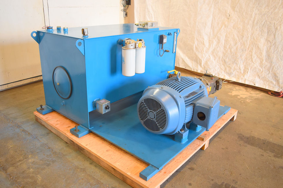 Thumbnail: SOLD- 75hp Linde hydraulic power unit pump, 300 gallon tank