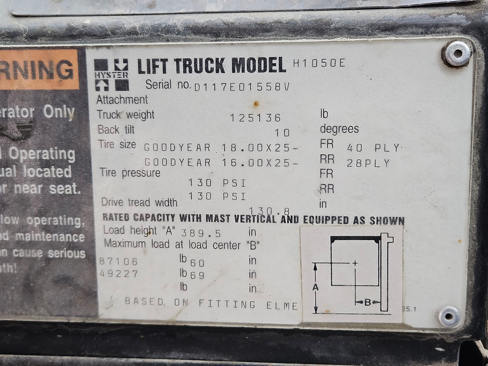 Thumbnail: Hyster H 1050 E forklift container handler,