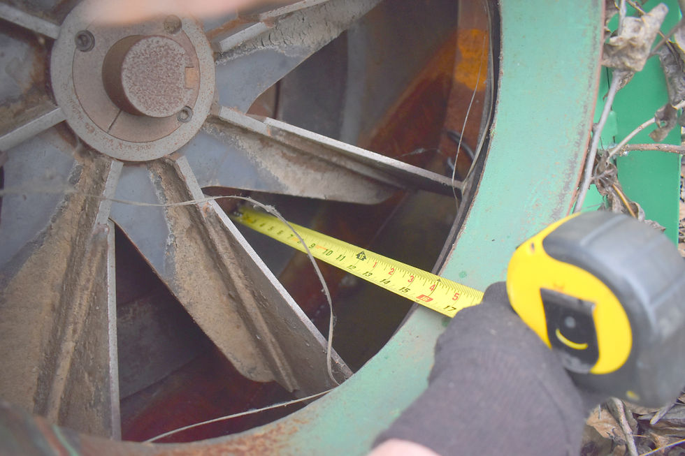 Thumbnail: used paddle wheel fan, material handling fan  Fan wheel size: diameter 33”