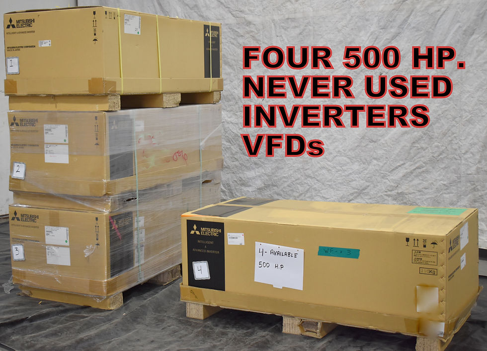 Thumbnail: 150HP to 500HP UNUSED Mitsubishi A800 VFDs drives, 150/200/300/350/400/500HP VFD