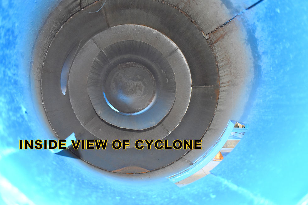 Thumbnail: 5ft Dust cyclone with support stand & vortex breaker hopper