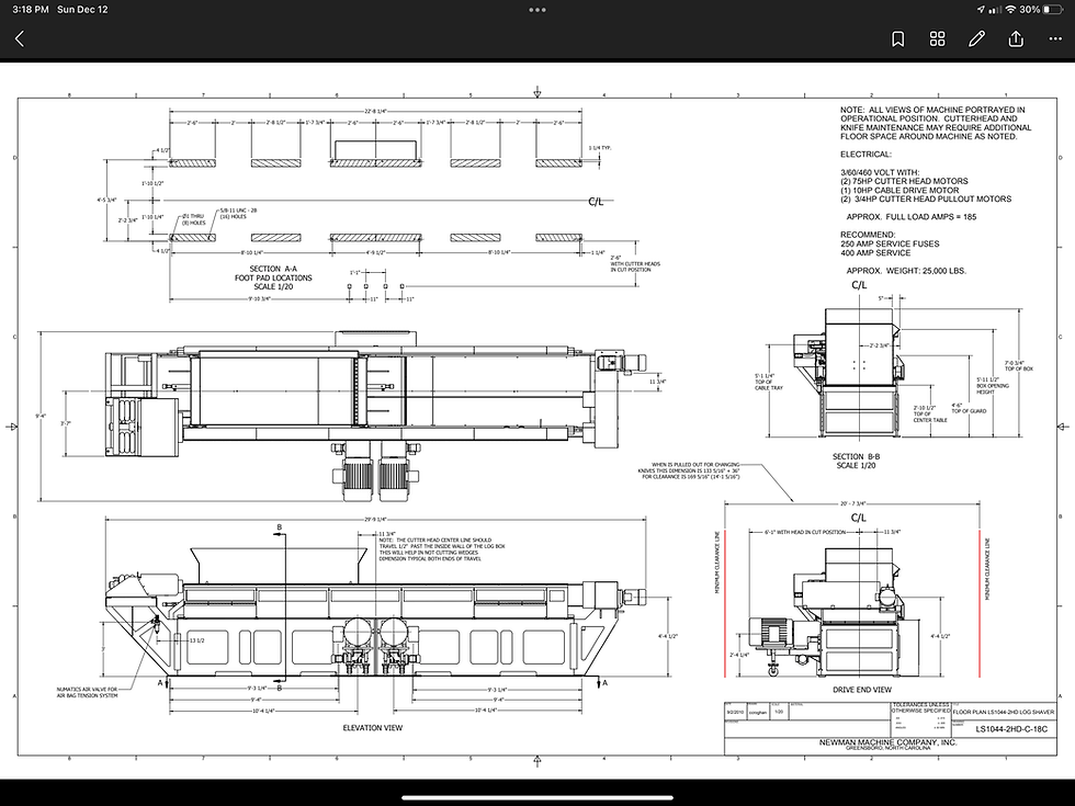Thumbnail: Newman shavings mill, LS1044-2HD-C-18, never used