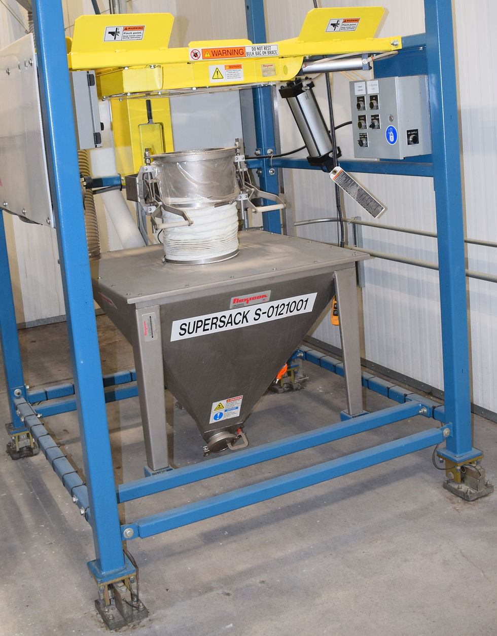 Thumbnail: SOLD  Bulk bag unloaders, 2 Flexicons bulk bag discharger systems available