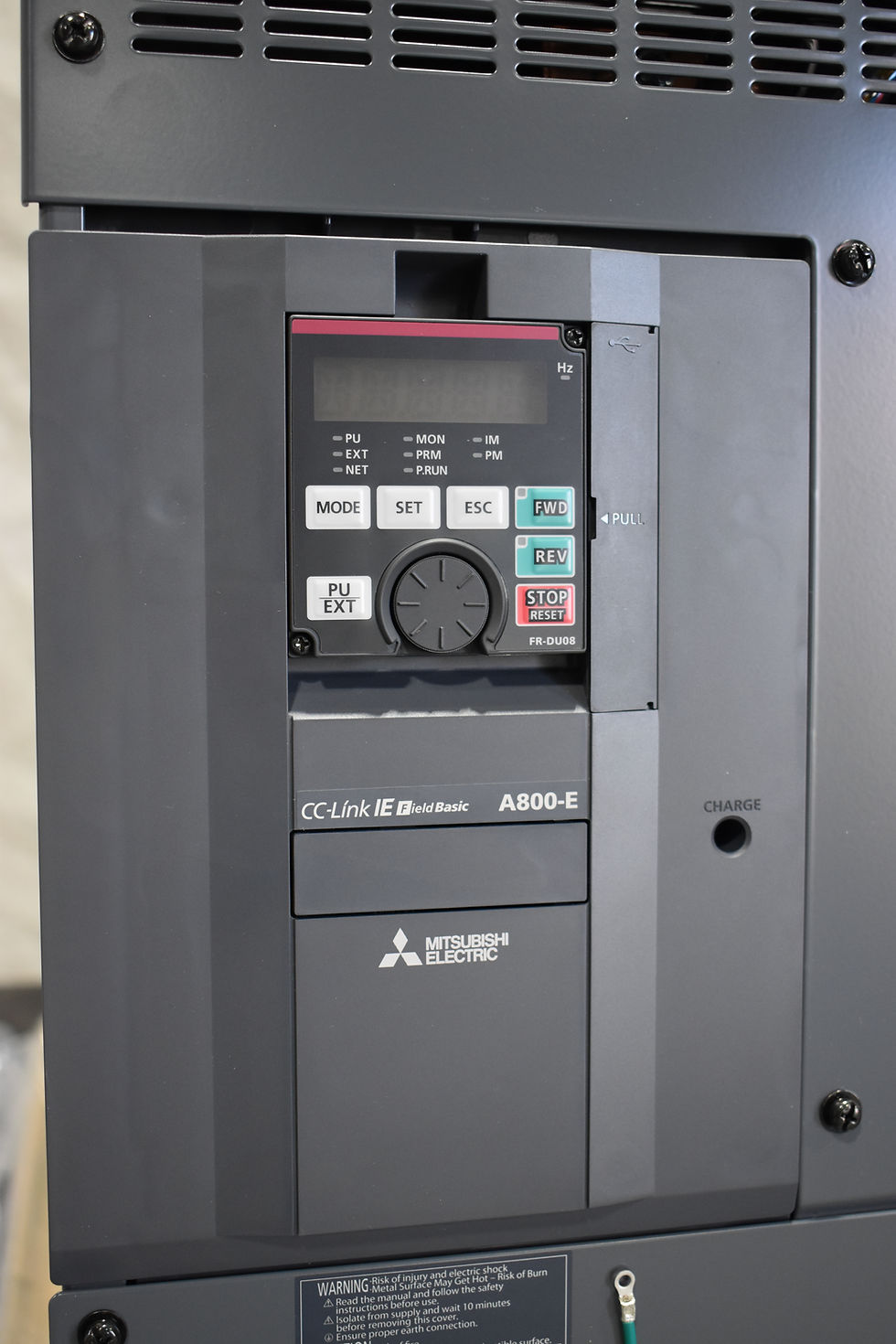 Thumbnail: 350HP Mitsubishi FR-A840-05470-E1-U6 Inverters, Ethernet NEVER USED/UN-USED VFD