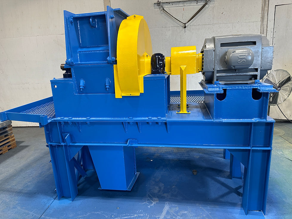 Montgomery Blo-Hog, top drop feed wood grinder