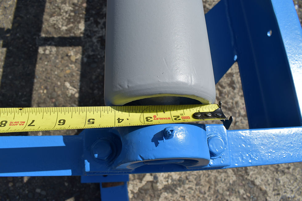 Thumbnail: Powered chain drive rollcase, 10ft 9 inches long, 24” height, 9 rolls 49”long x
