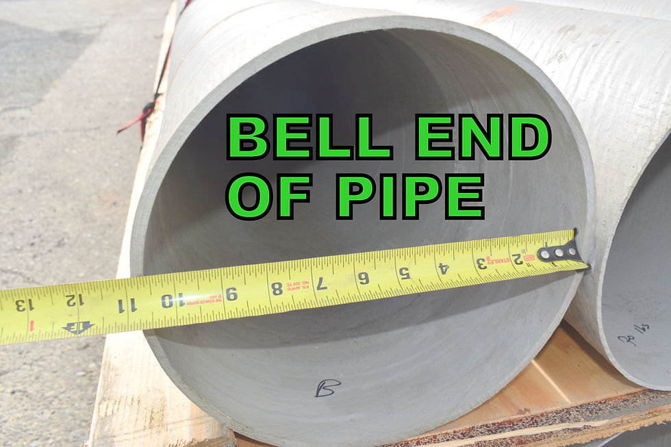 Thumbnail: Un-used 10” x 20ft  Grace composites fiberglass pipe, bell on end