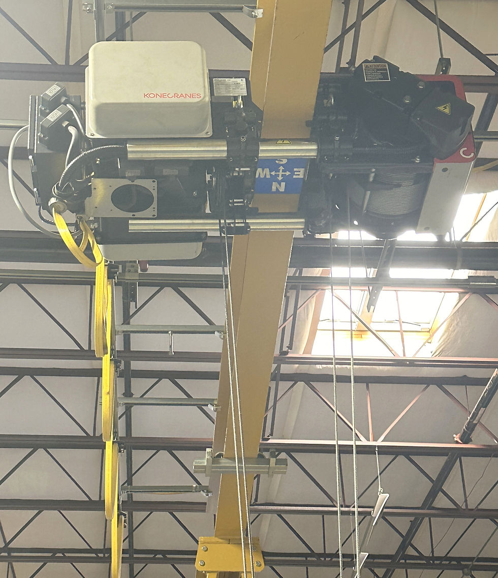 Thumbnail: Spanco 3 ton Gantry Crane powered trackless wheel travel & Kone Crane Electric