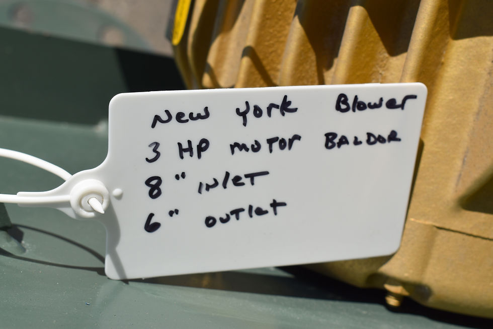 Thumbnail: NYB high-pressure fan, 3HP, ARR-4,  412 CFM, 15", Adjustable Discharge