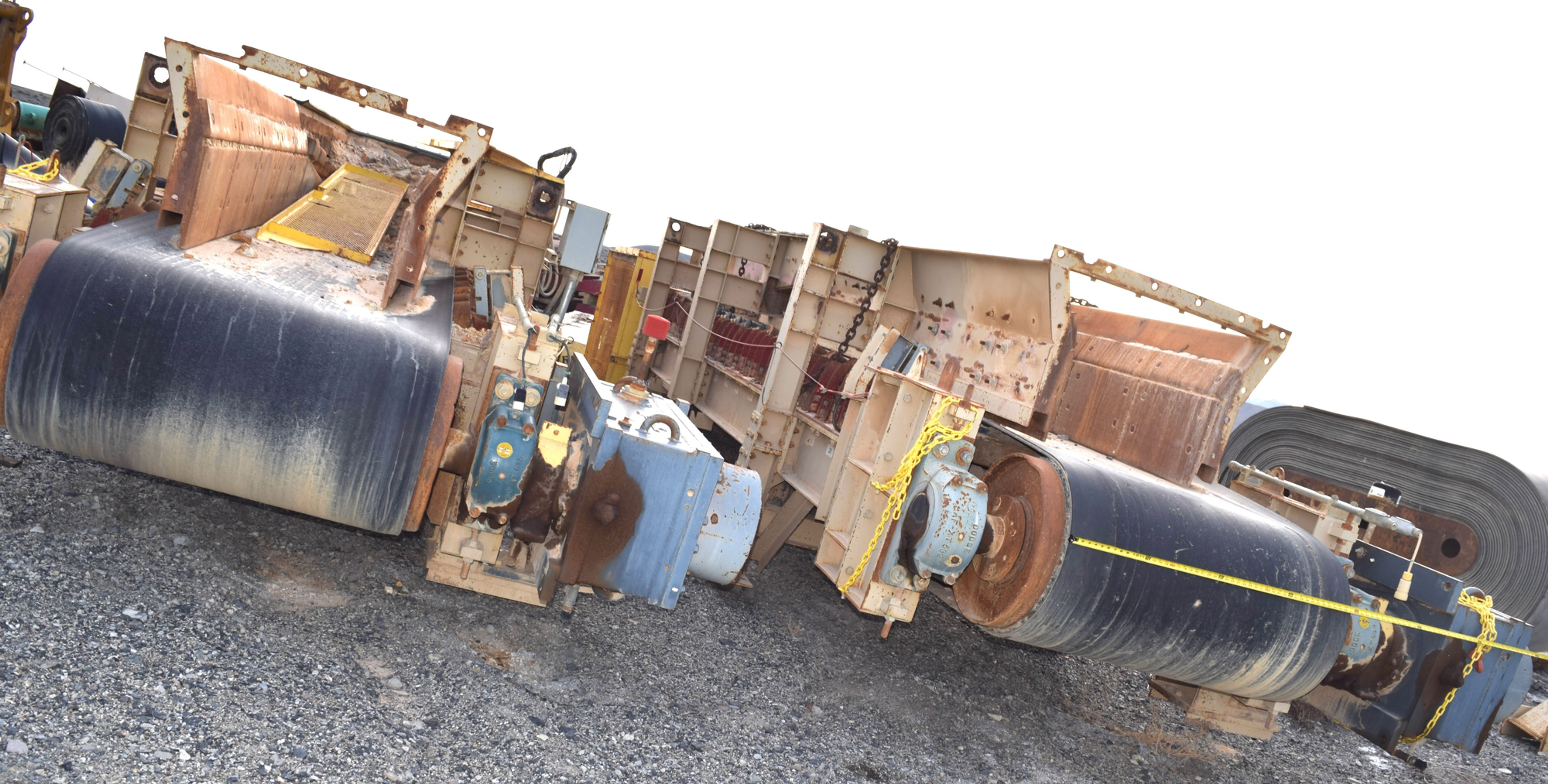 2 FEEDER BELT CONVEYOR 4FT WIDE X 30FT LONG