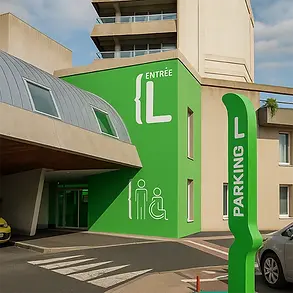 Signalétique hôpitaux CH Cherbourg