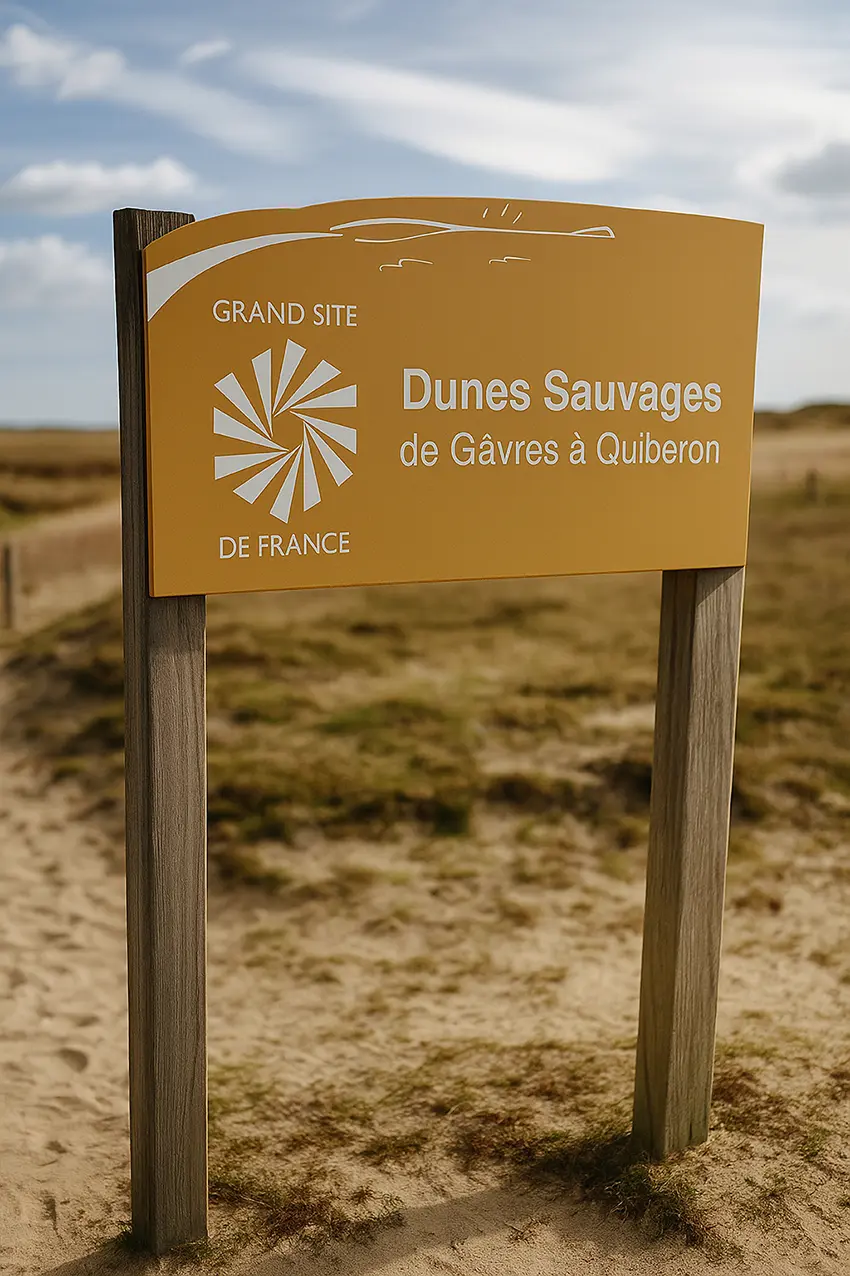 Signalétique d’identification à l’entrée du Grand Site.