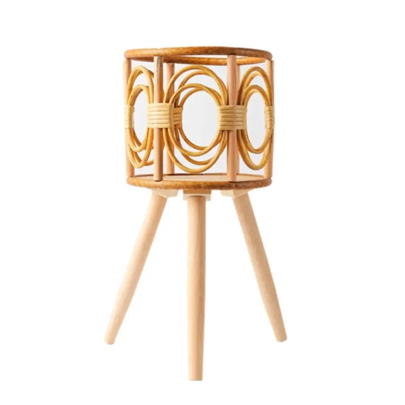 Thumbnail: Rattan Plant Stand Woven Plant Stand Wooden Wicker Planter