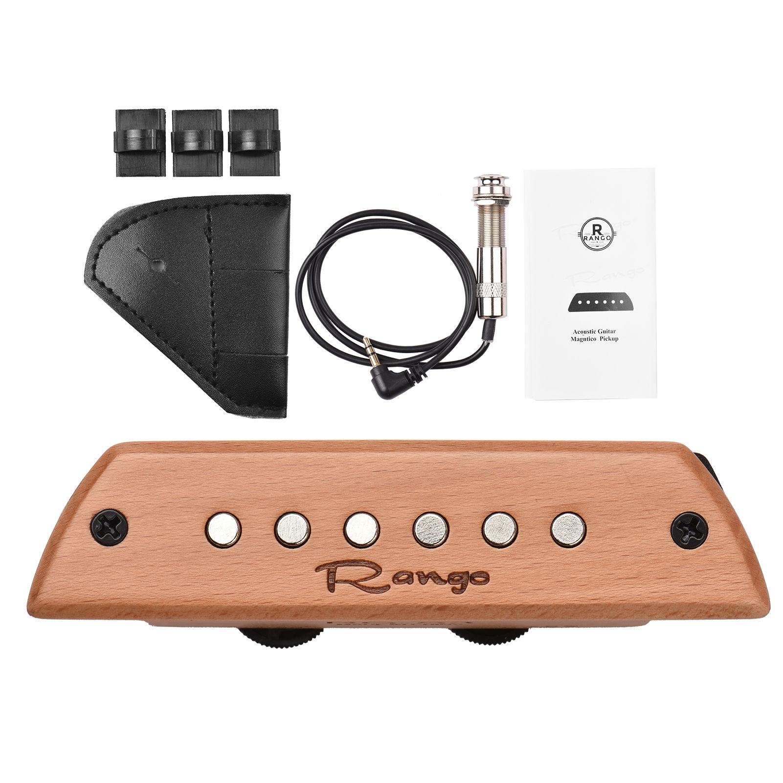 Rango RG-S3 Acoustic Guitar Magnetic Pickup Beech Wood Passive Magnetic
