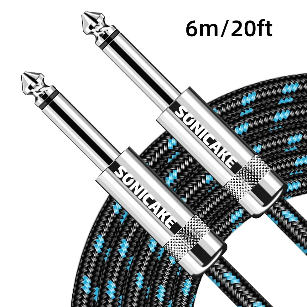 Thumbnail: SONICAKE Braided Guitar Cable 3m 6m 6.35mm Audio Cable 1/4"