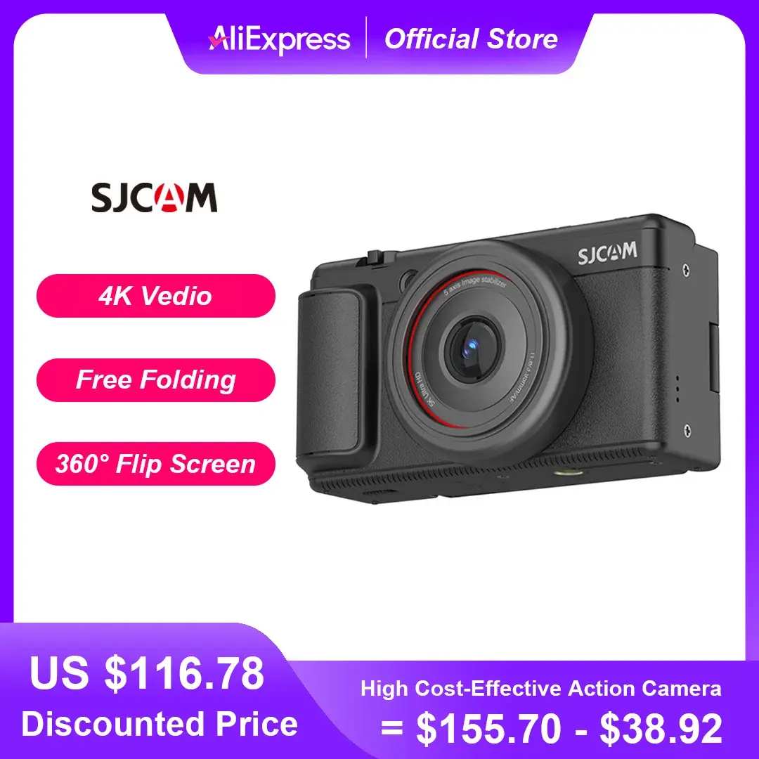 ZV200 5K Vlogging Camera With 80MP 360° Flip Screen F1.8 Auto Focus 5k/30fps