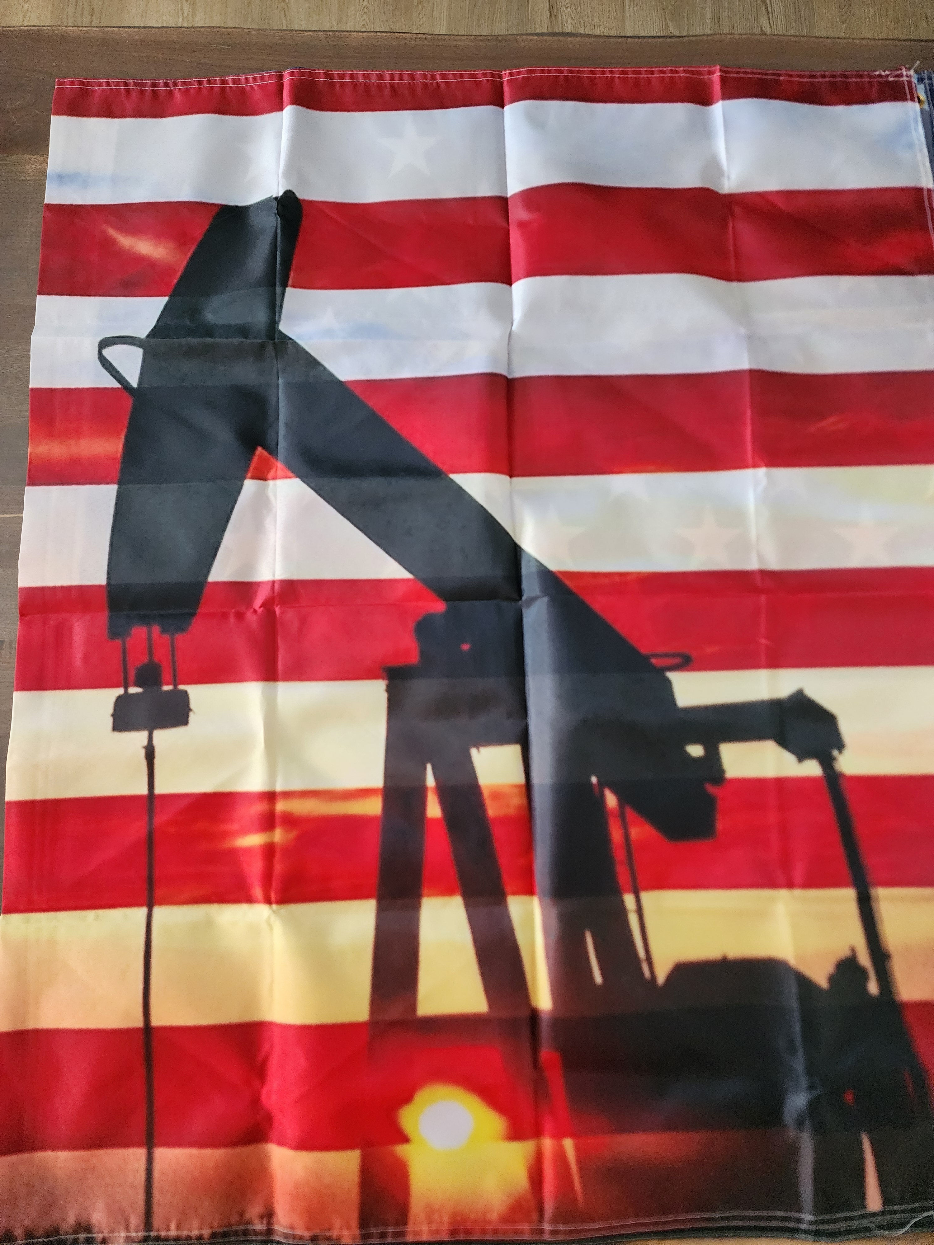 FFSAS 2D Door Banner American Flag with Oilfield Design [Free Shipping]