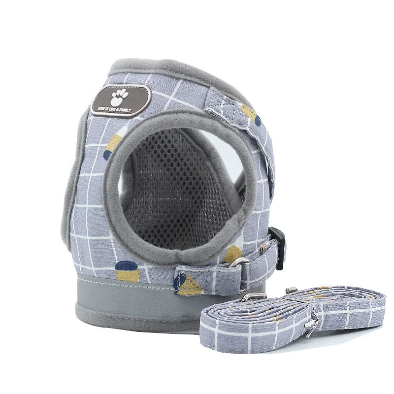 Thumbnail: Checkered pattern dog harness 