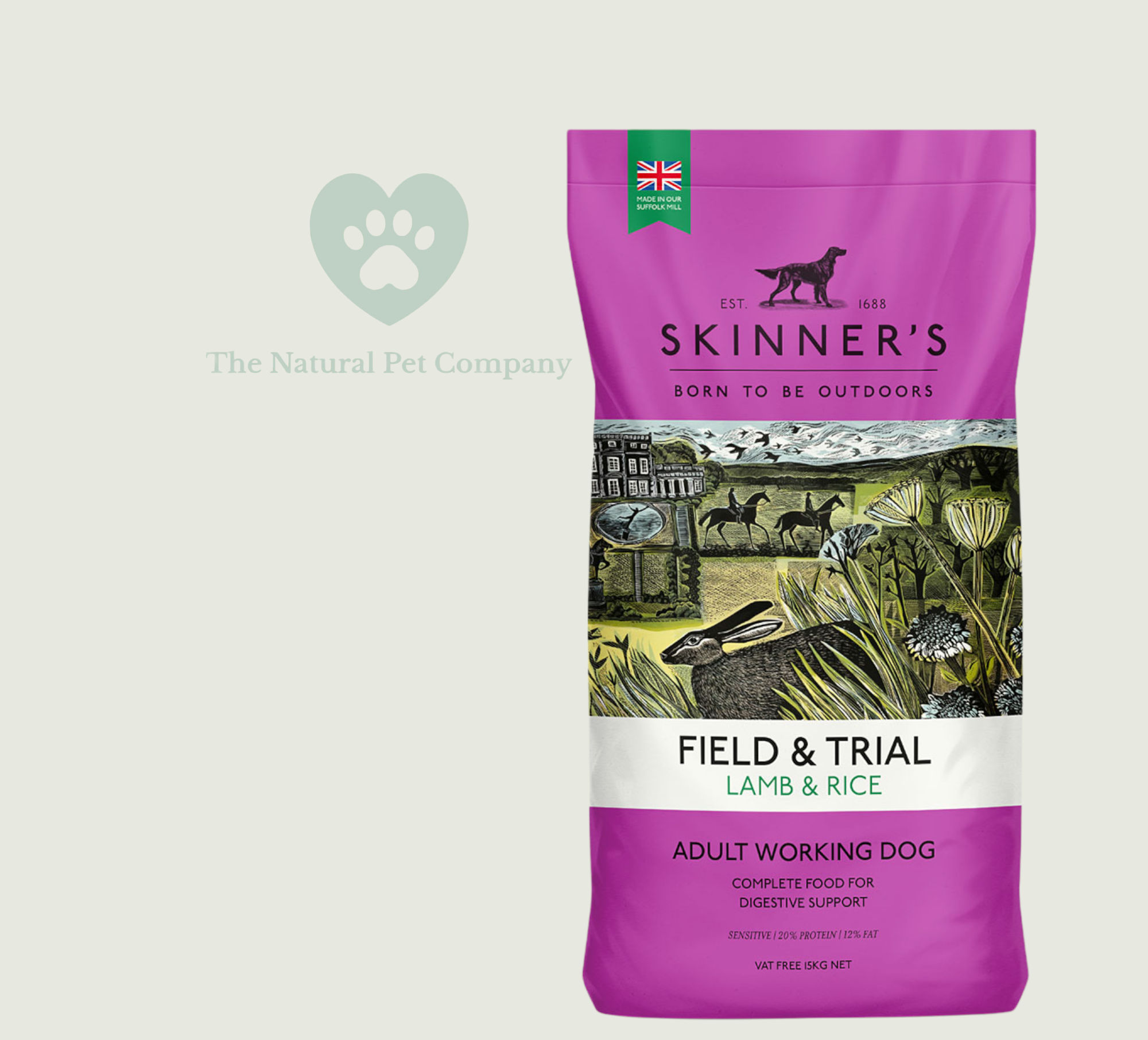 15KG Skinner's Field & Trial Lamb & Rice