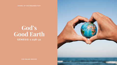 God’s Good Earth: 25 - 26 April 2020